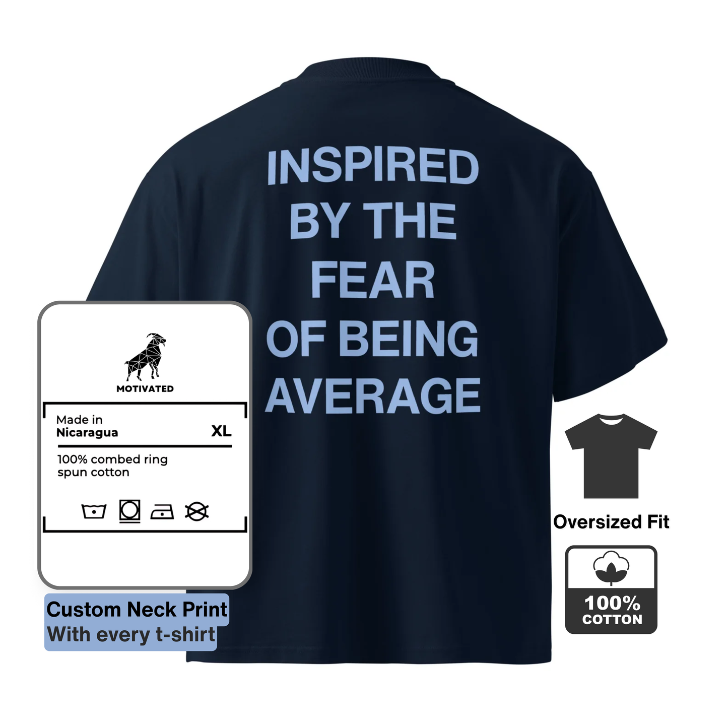 Fear of Being Average Oversized Tee